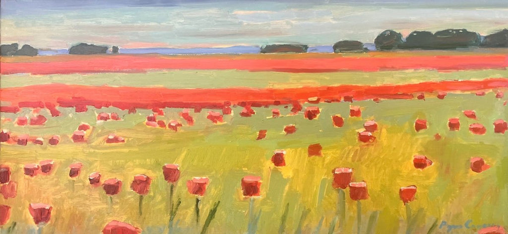Poppies | 14" h x 30" w | Framed - Liza Pruitt