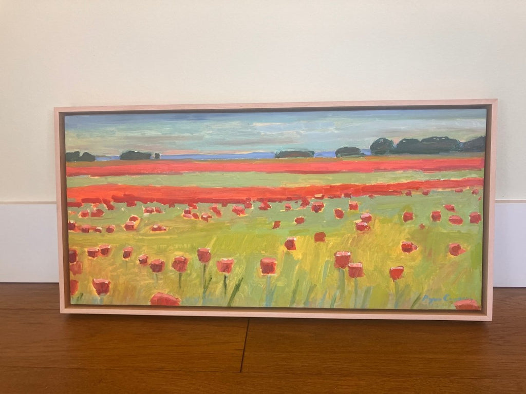 Poppies | 14" h x 30" w | Framed - Liza Pruitt