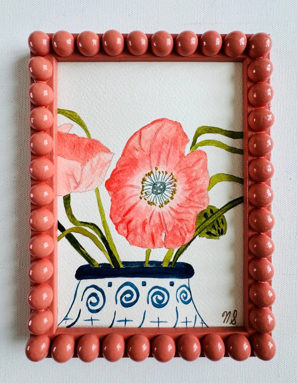 Poppies in a Vase II | 8" h x 6" w | Framed - Liza Pruitt