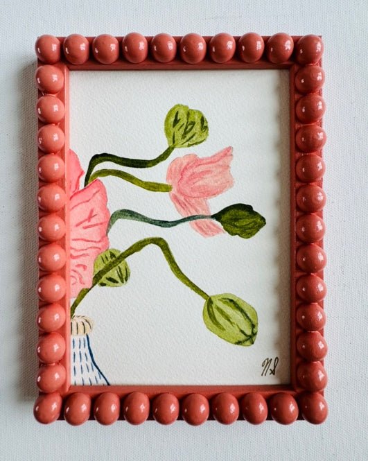 Poppies in a Vase III | 8" h x 6" w | Framed - Liza Pruitt