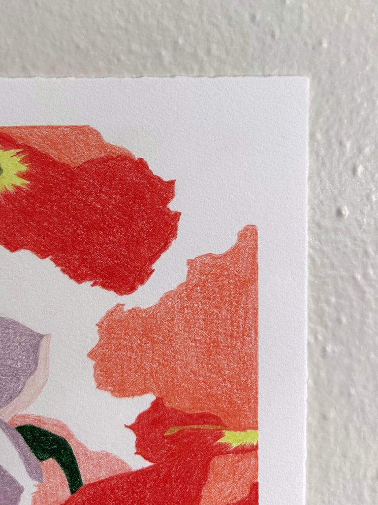 Poppy Interlude | 7" h x 5” w | Unframed - Liza Pruitt