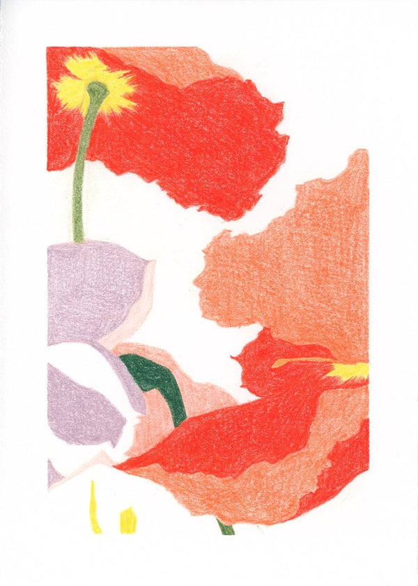 Poppy Interlude | 7" h x 5” w | Unframed - Liza Pruitt