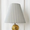 Powder Blue Striped Sconce Shade - Liza Pruitt