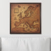 Push Pin Europe Map Pin Board - Golden Aged - Pins Included! - Liza Pruitt