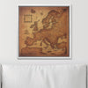 Push Pin Europe Map Pin Board - Golden Aged - Pins Included! - Liza Pruitt