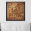 Push Pin Europe Map Pin Board - Golden Aged - Pins Included! - Liza Pruitt