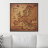 Push Pin Europe Map Pin Board - Golden Aged - Pins Included! - Liza Pruitt