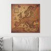 Push Pin Europe Map Pin Board - Golden Aged - Pins Included! - Liza Pruitt