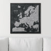 Push Pin Europe Map Pin Board - Modern Slate - Pins Included! - Liza Pruitt