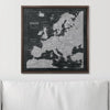Push Pin Europe Map Pin Board - Modern Slate - Pins Included! - Liza Pruitt