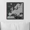 Push Pin Europe Map Pin Board - Modern Slate - Pins Included! - Liza Pruitt