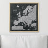 Push Pin Europe Map Pin Board - Modern Slate - Pins Included! - Liza Pruitt