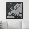 Push Pin Europe Map Pin Board - Modern Slate - Pins Included! - Liza Pruitt