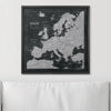 Push Pin Europe Map Pin Board - Modern Slate - Pins Included! - Liza Pruitt