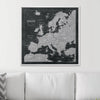 Push Pin Europe Map Pin Board - Modern Slate - Pins Included! - Liza Pruitt