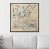 Push Pin Europe Map Pin Board - Rustic Vintage - Pins Included! - Liza Pruitt