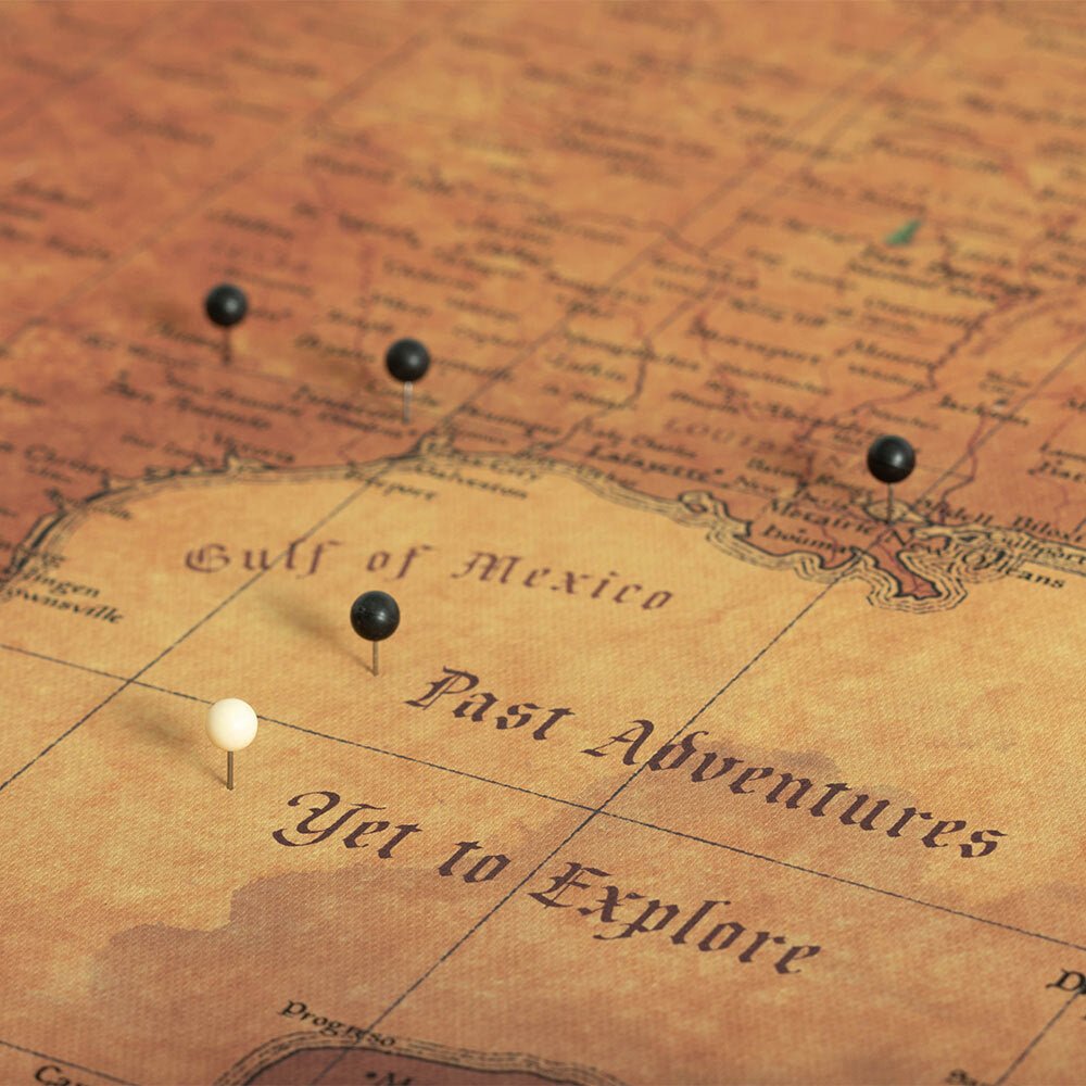 Push Pin National Parks Map - Golden Aged - Pins Included! - Liza Pruitt