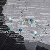 Push Pin National Parks Map - Modern Slate - Pins Included! - Liza Pruitt