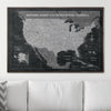 Push Pin National Parks Map - Modern Slate - Pins Included! - Liza Pruitt