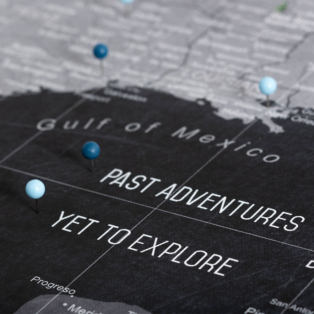Push Pin National Parks Map - Modern Slate - Pins Included! - Liza Pruitt