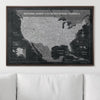 Push Pin National Parks Map - Modern Slate - Pins Included! - Liza Pruitt