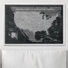 Push Pin National Parks Map - Modern Slate - Pins Included! - Liza Pruitt