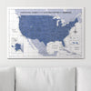 Push Pin National Parks Map - Navy Color Splash - Pins Included! - Liza Pruitt