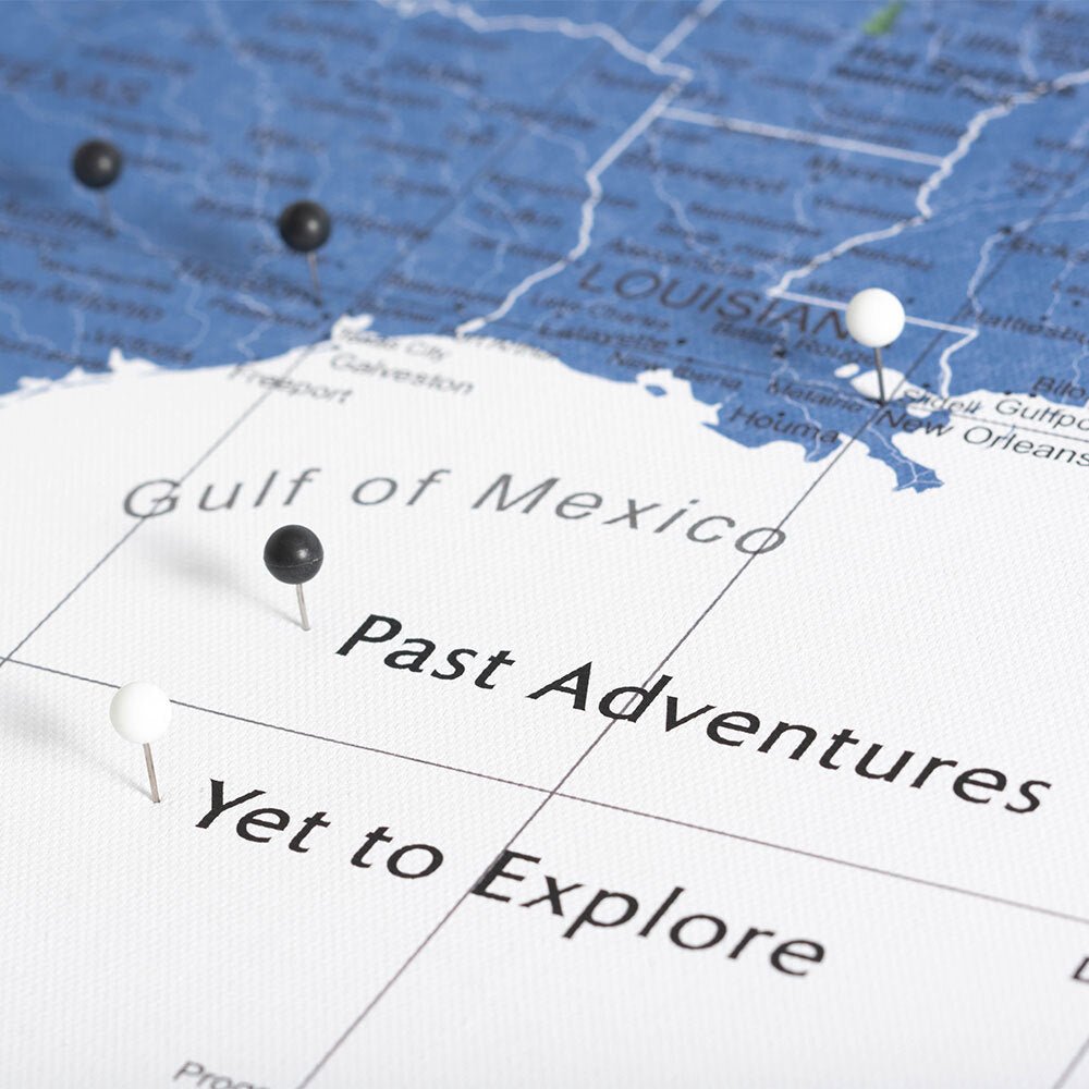 Push Pin National Parks Map - Navy Color Splash - Pins Included! - Liza Pruitt