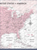 Push Pin National Parks Map - Pink Color Splash - Pins Included! - Liza Pruitt
