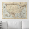 Push Pin National Parks Map - Rustic Vintage - Pins Included! - Liza Pruitt