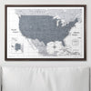 Push Pin USA Map Pin Board - Dark Gray Color Splash - Pins Included! - Liza Pruitt