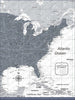 Push Pin USA Map Pin Board - Dark Gray Color Splash - Pins Included! - Liza Pruitt