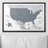 Push Pin USA Map Pin Board - Dark Gray Color Splash - Pins Included! - Liza Pruitt