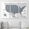 Push Pin USA Map Pin Board - Dark Gray Color Splash - Pins Included! - Liza Pruitt