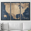 Push Pin USA Map Pin Board - Deep - Sea Drift - Pins Included! - Liza Pruitt