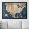Push Pin USA Map Pin Board - Deep - Sea Drift - Pins Included! - Liza Pruitt
