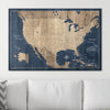 Push Pin USA Map Pin Board - Deep - Sea Drift - Pins Included! - Liza Pruitt