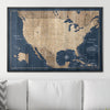 Push Pin USA Map Pin Board - Deep - Sea Drift - Pins Included! - Liza Pruitt