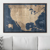 Push Pin USA Map Pin Board - Deep - Sea Drift - Pins Included! - Liza Pruitt