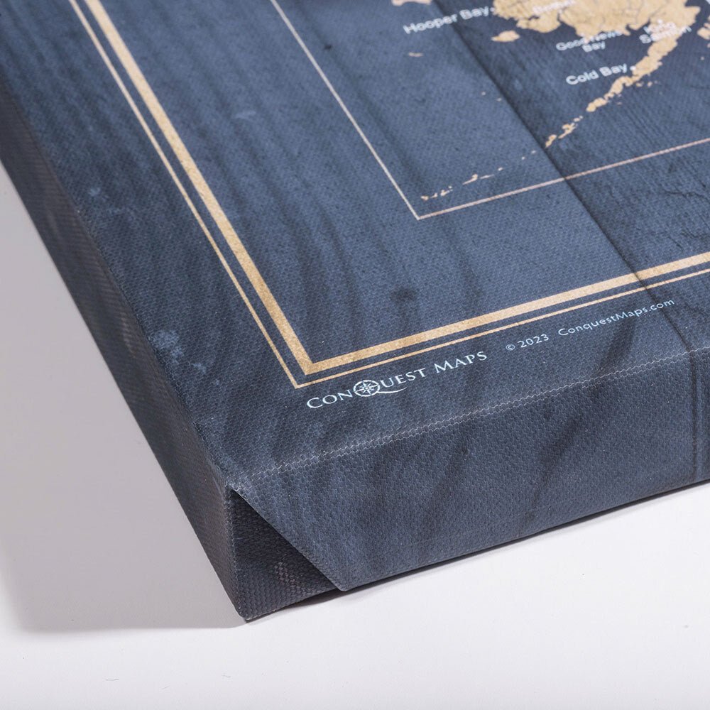 Push Pin USA Map Pin Board - Deep - Sea Drift - Pins Included! - Liza Pruitt