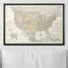 Push Pin USA Map Pin Board - Desert Sunrise - Pins Included! - Liza Pruitt