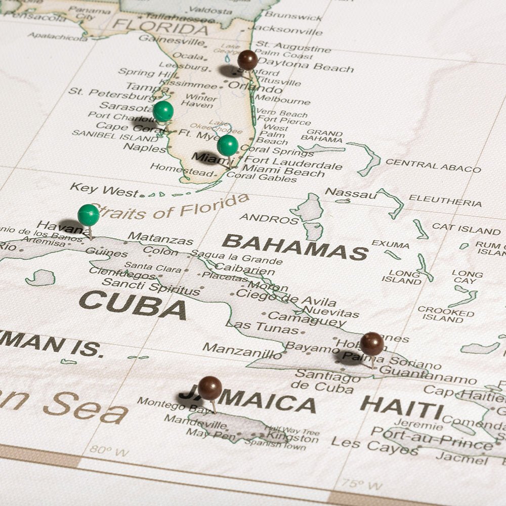 Push Pin USA Map Pin Board - Desert Sunrise - Pins Included! - Liza Pruitt