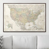 Push Pin USA Map Pin Board - Desert Sunrise - Pins Included! - Liza Pruitt