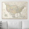 Push Pin USA Map Pin Board - Desert Sunrise - Pins Included! - Liza Pruitt