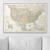 Push Pin USA Map Pin Board - Desert Sunrise - Pins Included! - Liza Pruitt