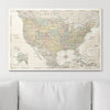 Push Pin USA Map Pin Board - Desert Sunrise - Pins Included! - Liza Pruitt