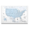 Push Pin USA Map Pin Board - Light Blue Color Splash - Pins Included! - Liza Pruitt
