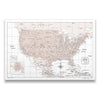 Push Pin USA Map Pin Board - Light Brown Color Splash - Pins Included! - Liza Pruitt