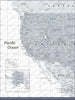 Push Pin USA Map Pin Board - Light Gray Color Splash - Pins Included! - Liza Pruitt