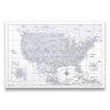 Push Pin USA Map Pin Board - Light Gray Color Splash - Pins Included! - Liza Pruitt